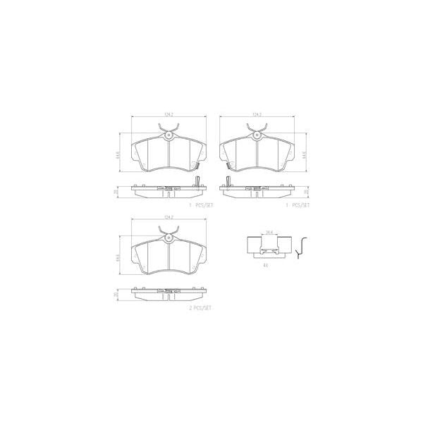 Brembo P11012N NAO Series Premium Ceramic Brake Pad Set Front