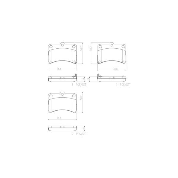 Brembo P16009N NAO Series Premium Ceramic Brake Pad Set Front