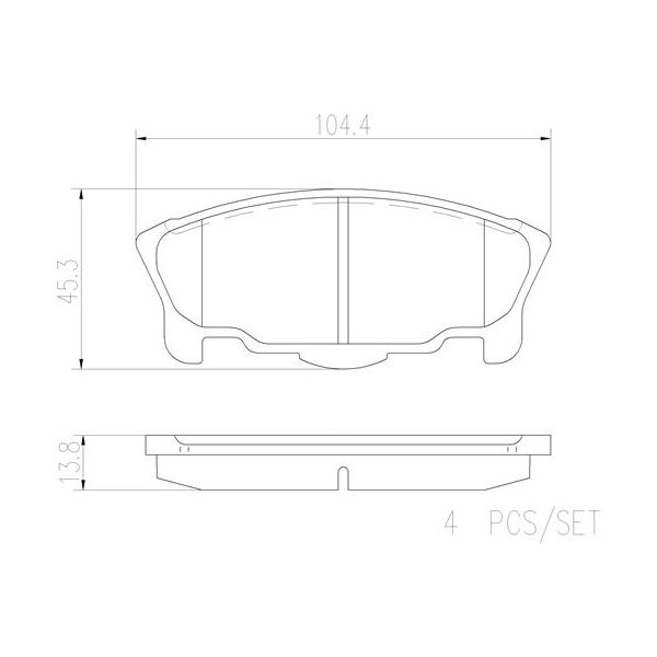 Brembo P16014N NAO Series Premium Ceramic Brake Pad Set Front