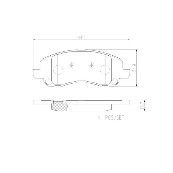 Brembo P18001N NAO Series Premium Ceramic Brake Pad Set Front
