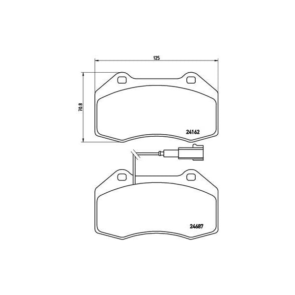 Brembo P23117 Original Replacement LOW-MET Brake Pad Set