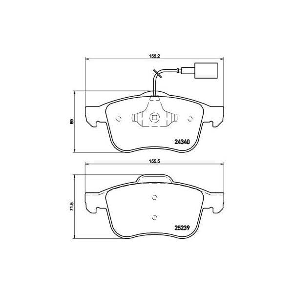 Brembo P23132 Original Replacement LOW-MET Brake Pad Set