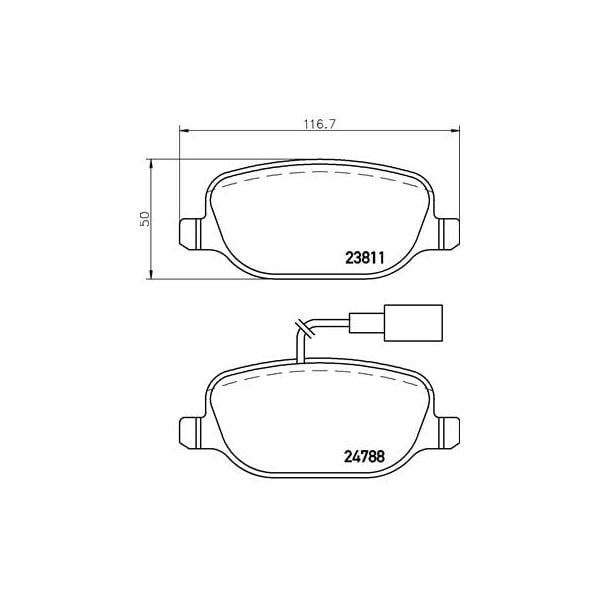 Brembo P23152 Original Replacement LOW-MET Brake Pad Set