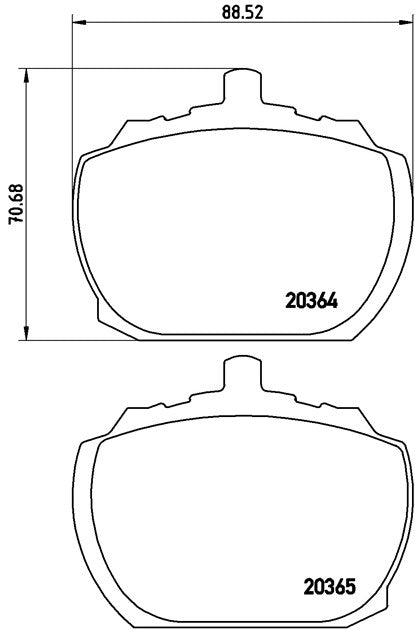 Brembo P24004N Ceramic NAO Series Brake Pads