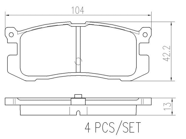 Brembo P24025N Ceramic NAO Series Brake Pads