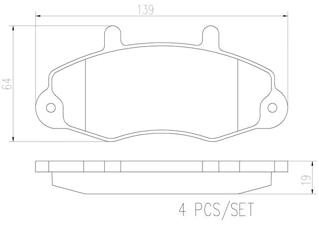 Brembo P24032N Ceramic NAO Series Brake Pads