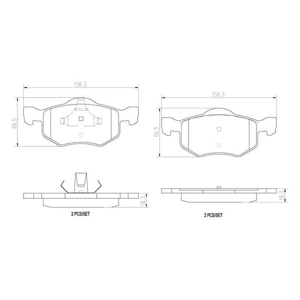 Brembo P24056N NAO Series Premium Ceramic Brake Pad Set Front