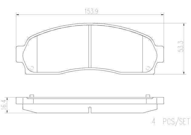 Brembo P24081N Ceramic NAO Series Brake Pads