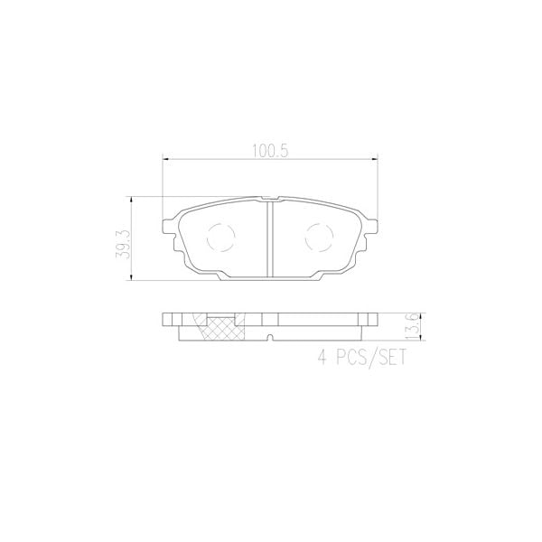 Brembo P24142N NAO Series Premium Ceramic Brake Pad Set
