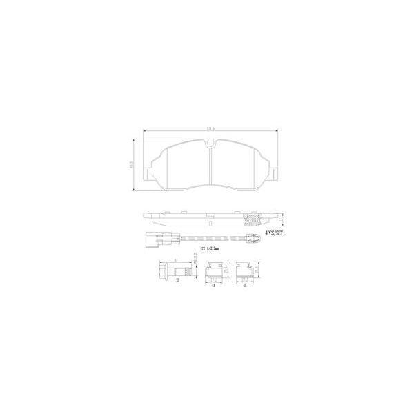 Brembo P24171N NAO Series Premium Ceramic Brake Pad Set Front