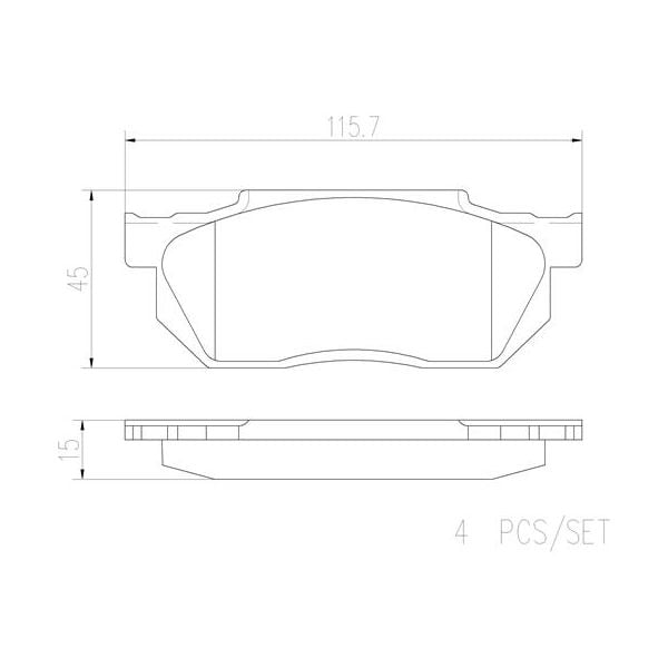 Brembo P28006N NAO Series Premium Ceramic Brake Pad Set Front