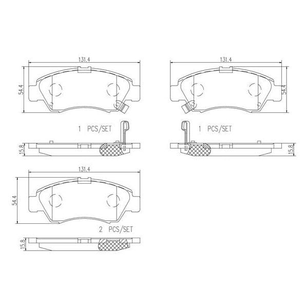 Brembo P28024N NAO Series Premium Ceramic Brake Pad Set Front