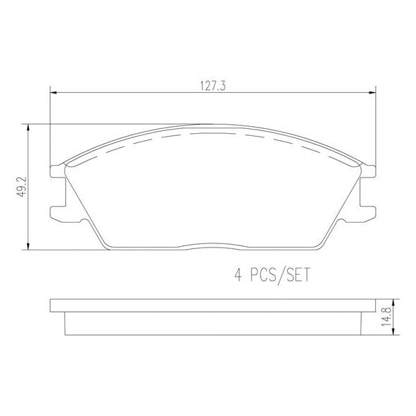 Brembo P30001N NAO Series Premium Ceramic Brake Pad Set Front