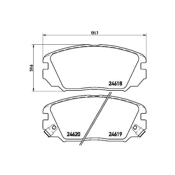 Brembo P30031N NAO Series Premium Ceramic Brake Pad Set Front