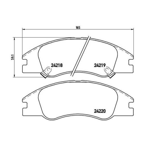 Brembo P30042 Original Replacement LOW-MET Brake Pad Set
