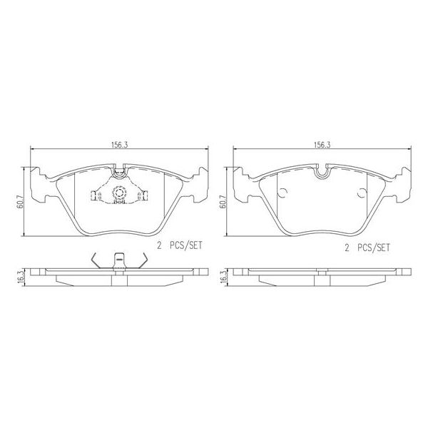 Brembo P36007N NAO Series Premium Ceramic Brake Pad Set Front