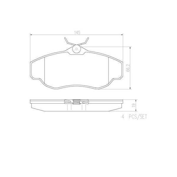 Brembo P44008N NAO Series Premium Ceramic Brake Pad Set Front