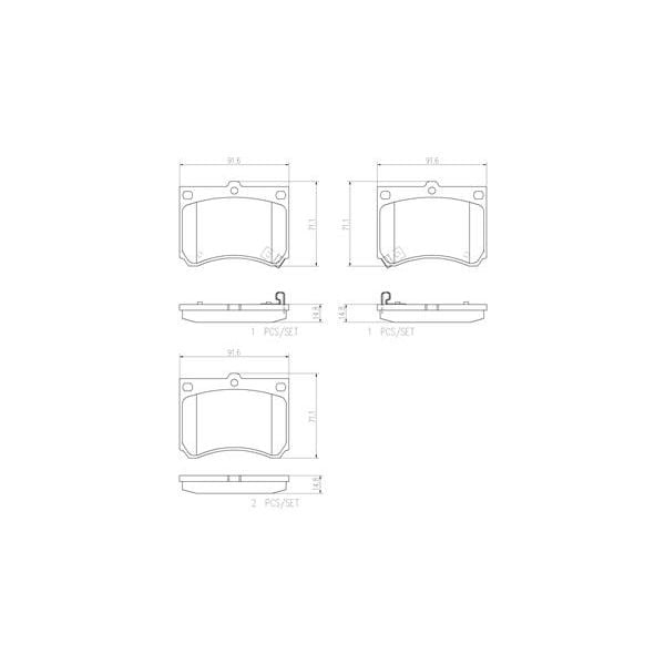 Brembo P49011N NAO Series Premium Ceramic Brake Pad Set Front