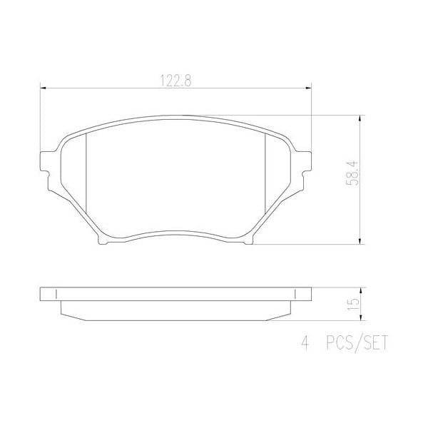 Brembo P49029N NAO Series Premium Ceramic Brake Pad Set Front