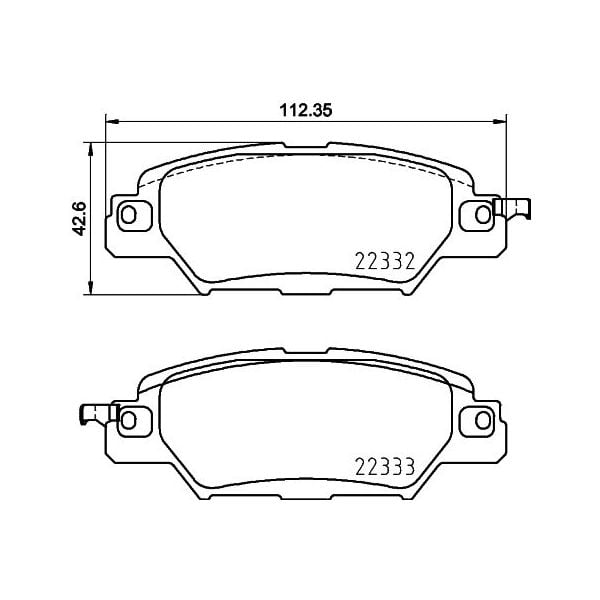 Brembo P49053N NAO Series Premium Ceramic Brake Pad Set Rear