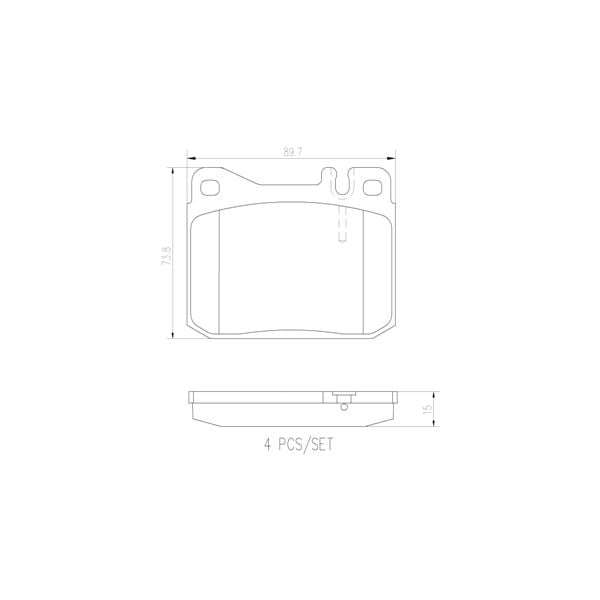 Brembo P50002N NAO Series Premium Ceramic Brake Pad Set