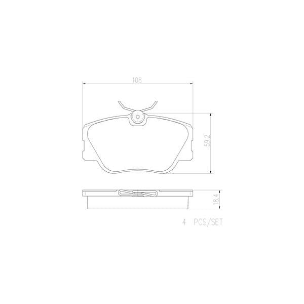 Brembo P50008N NAO Series Premium Ceramic Brake Pad Set Front