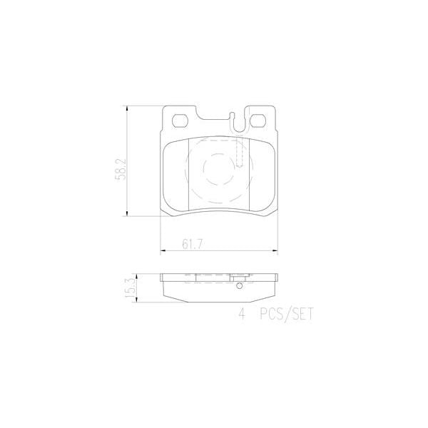 Brembo P50009N NAO Series Premium Ceramic Brake Pad Set Rear