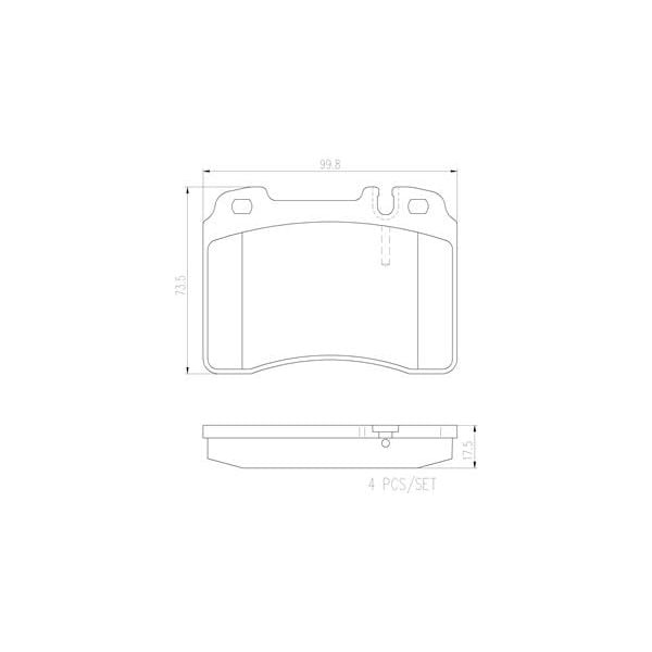 Brembo P50010N NAO Series Premium Ceramic Brake Pad Set Front