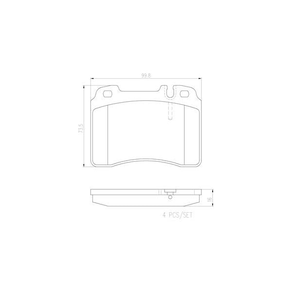 Brembo P50022N NAO Series Premium Ceramic Brake Pad Set Front