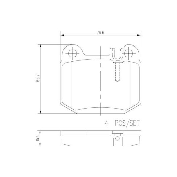 Brembo P50043N NAO Series Premium Ceramic Brake Pad Set Rear