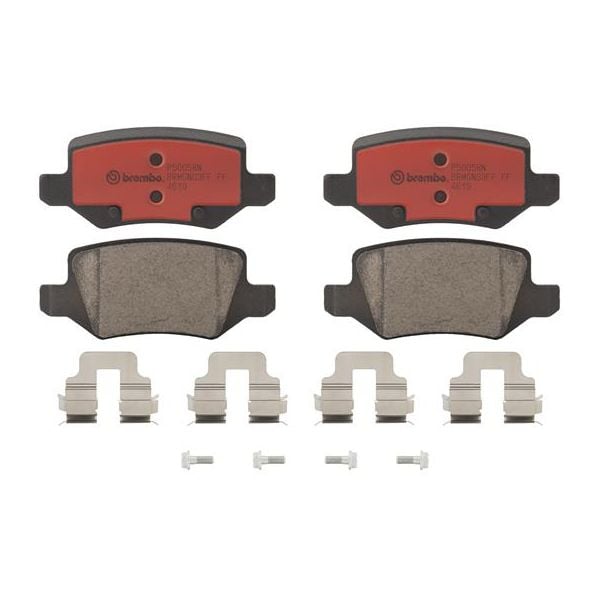 Brembo P50058N NAO Series Premium Ceramic Brake Pad Set Rear