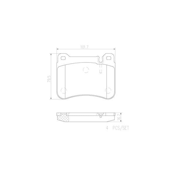 Brembo P50073N NAO Series Premium Ceramic Brake Pad Set Front