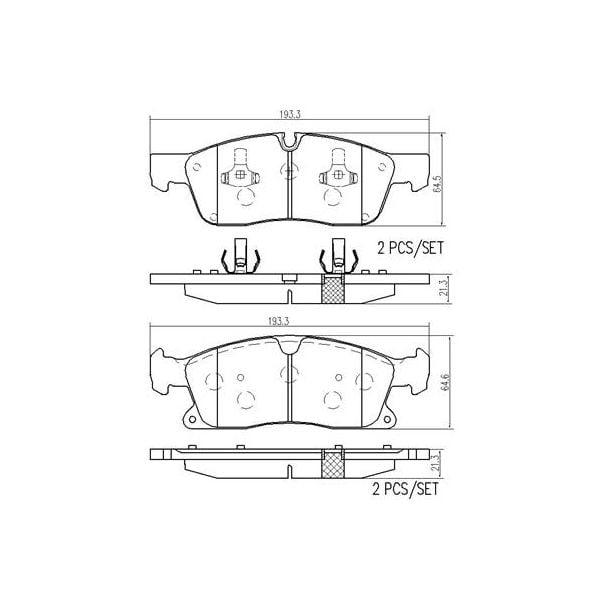Brembo P50109N NAO Series Premium Ceramic Brake Pad Set Front