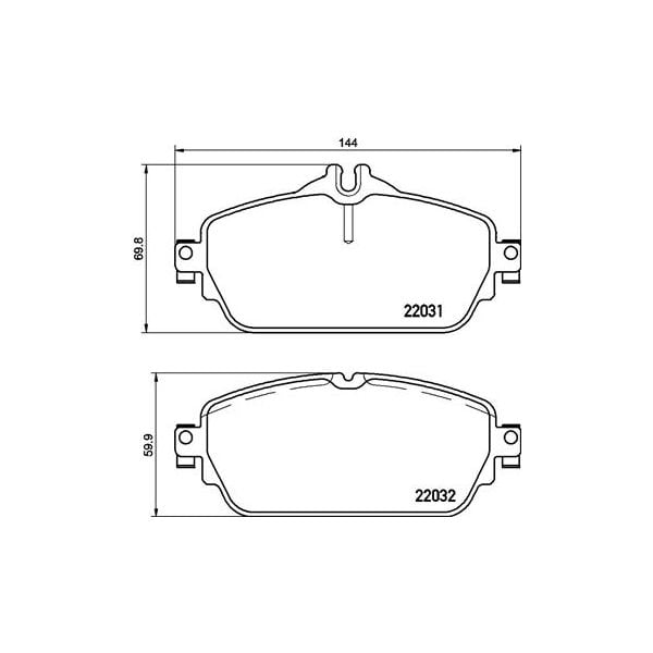 Brembo P50118N NAO Series Premium Ceramic Brake Pad Set Front