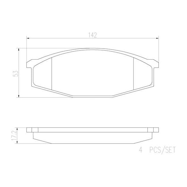 Brembo P56015N NAO Series Premium Ceramic Brake Pad Set Front
