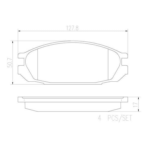 Brembo P56020N NAO Series Premium Ceramic Brake Pad Set