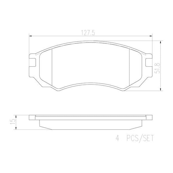 Brembo P56028N NAO Series Premium Ceramic Brake Pad Set Front