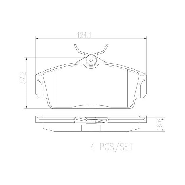 Brembo P56036N NAO Series Premium Ceramic Brake Pad Set Front