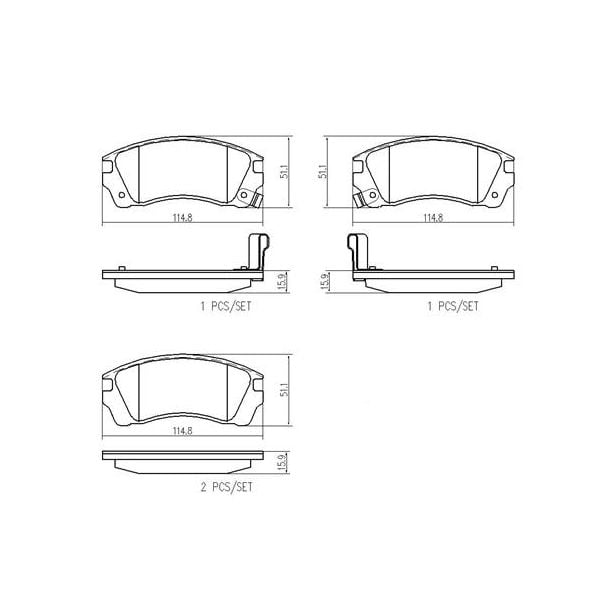 Brembo P56064N NAO Series Premium Ceramic Brake Pad Set Front