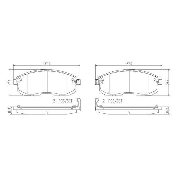 Brembo P56065N NAO Series Premium Ceramic Brake Pad Set Front