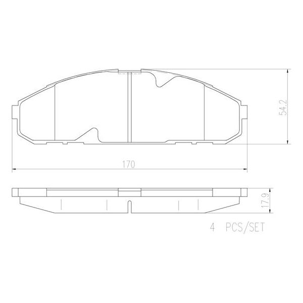 Brembo P56072N NAO Series Premium Ceramic Brake Pad Set Front