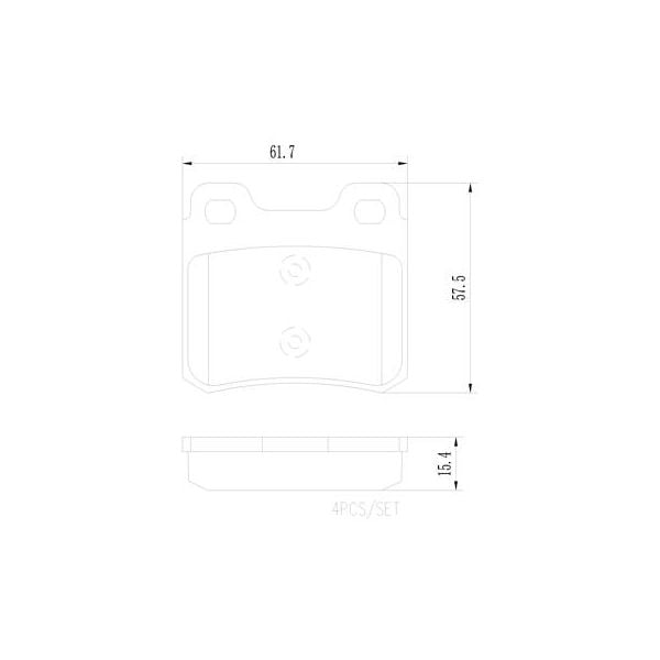 Brembo P59018N NAO Series Premium Ceramic Brake Pad Set Rear