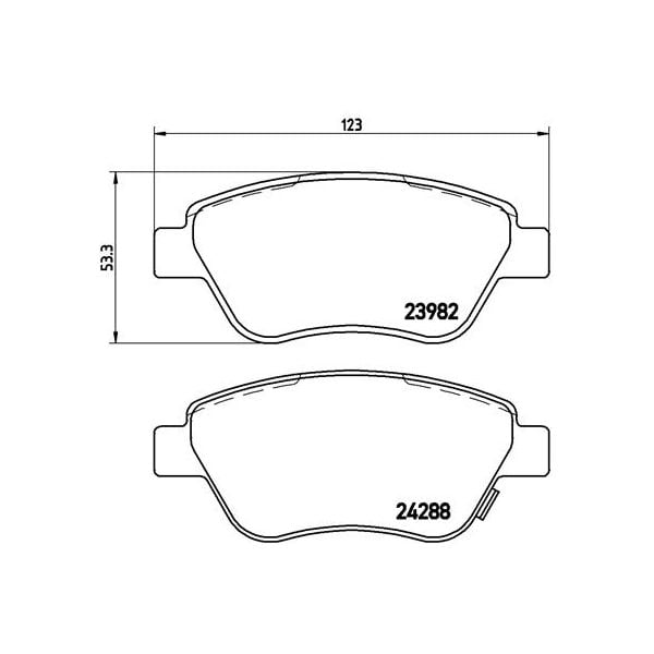 Brembo P59051N NAO Series Premium Ceramic Brake Pad Set Front