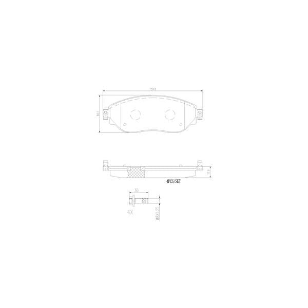 Brembo P59082N NAO Series Premium Ceramic Brake Pad Set Front