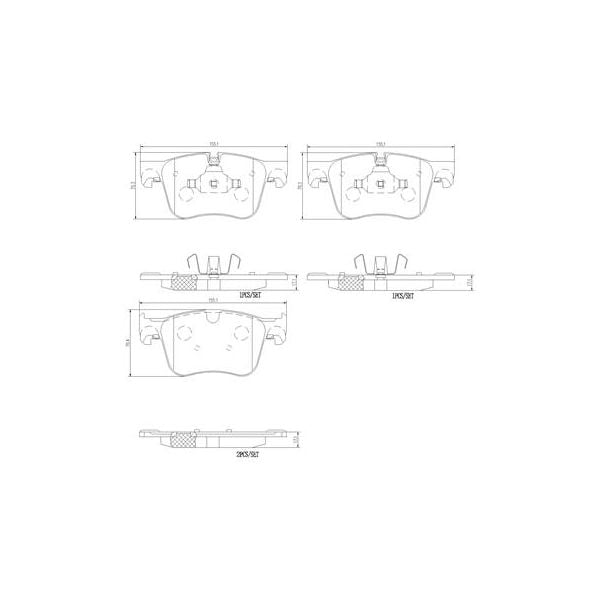 Brembo P61127N NAO Series Premium Ceramic Brake Pad Set Front