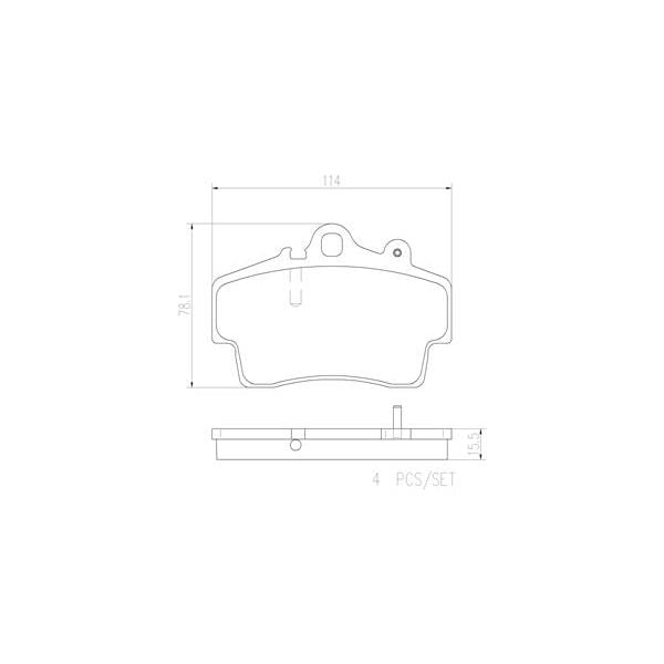 Brembo P65007N NAO Series Premium Ceramic Brake Pad Set Front