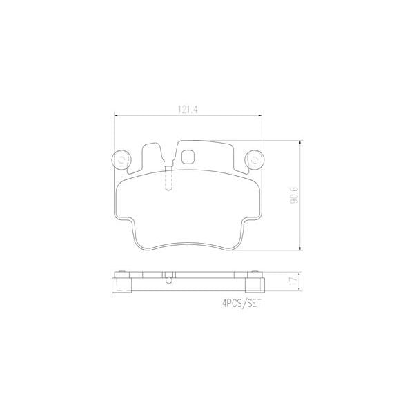 Brembo P65009N NAO Series Premium Ceramic Brake Pad Set