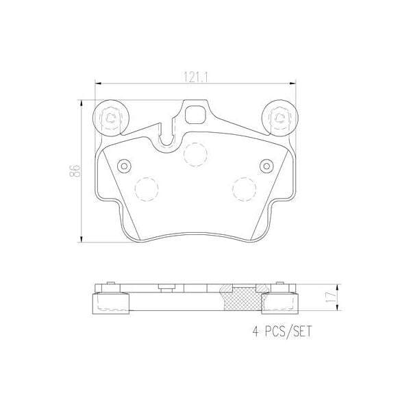 Brembo P65014N NAO Series Premium Ceramic Brake Pad Set