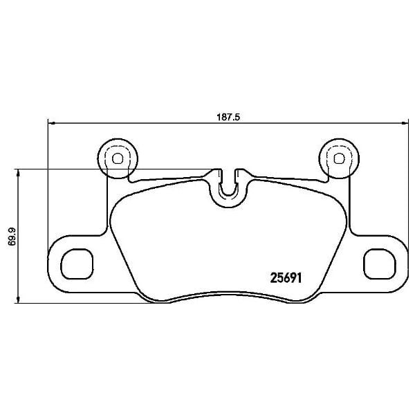 Brembo P65031 Original Replacement LOW-MET Brake Pad Set