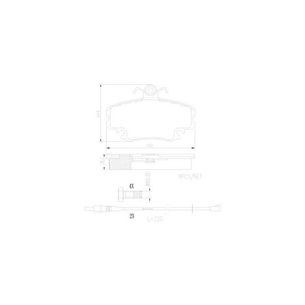 Brembo P68008N NAO Series Premium Ceramic Brake Pad Set Front